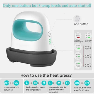 Mini hittepers transfer machine - groen
