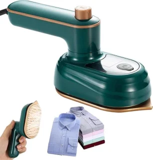 Mini reisstrijkijzer groen