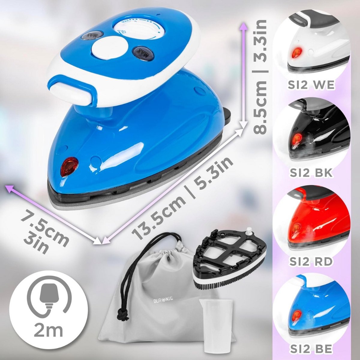 Mini Reisstrijkijzer Met Stoom