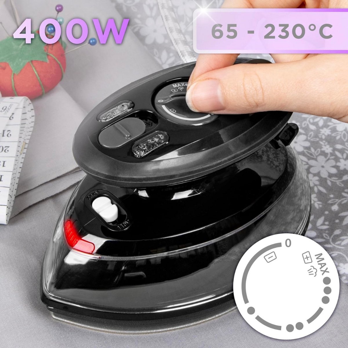 Mini Reisstrijkijzer met Stoom