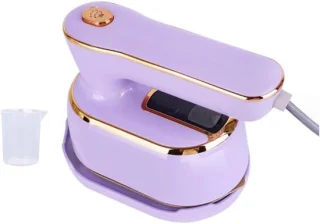 Mini reisstrijkijzer paars