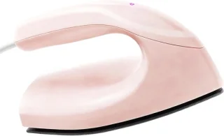 Mini stoomstrijkijzer - draagbare kledingstomer - 13.5 cm - roze
