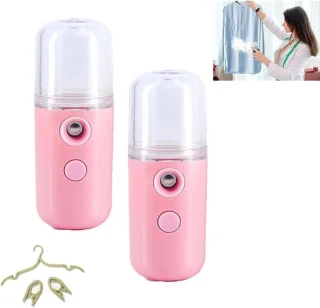 Mini stoomstrijkijzer - draagbare stomer - roze