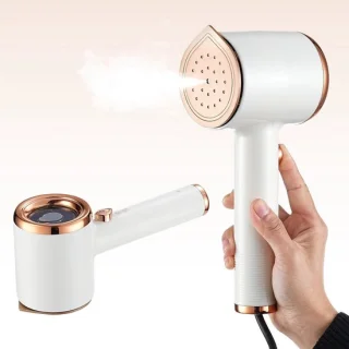 Mini stoomstrijkijzer handstomer 2 stuks beige