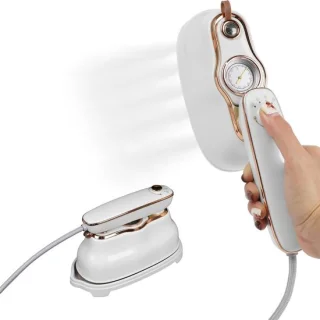 Mini stoomstrijkijzer handstomer wit