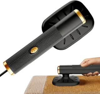 Mini stoomstrijkijzer kledingstomer zwart