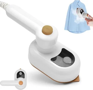Mini stoomstrijkijzer - reisstrijkijzer handheld - wit