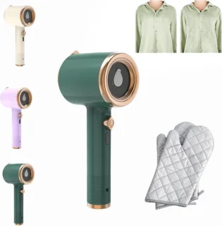 Mini strijkijzer - reisstomer - groen