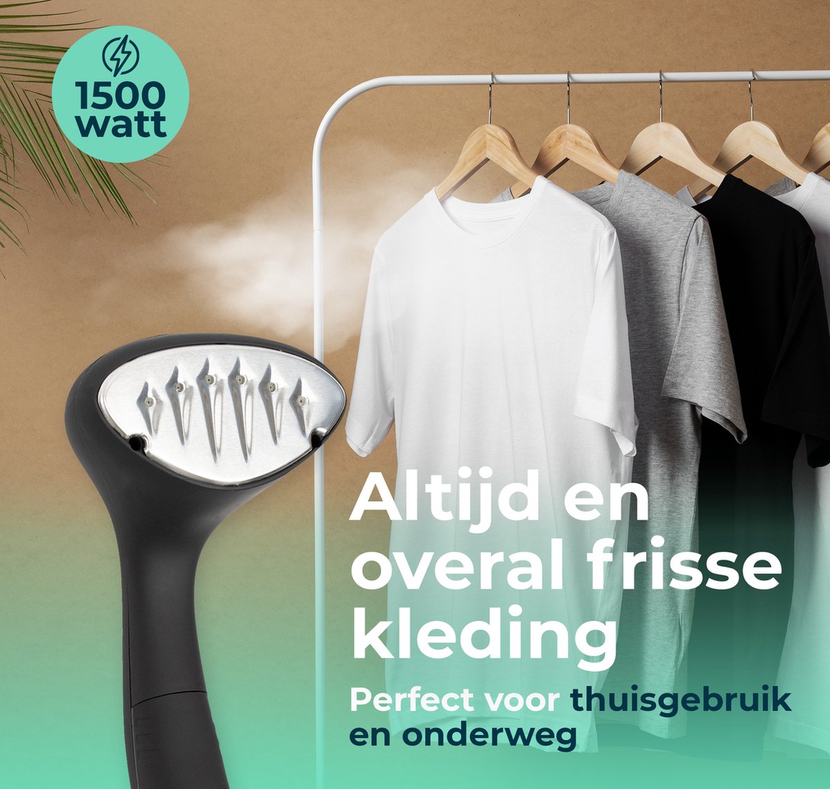 Mundary Luxe Draagbare Kledingstomer Zwart
