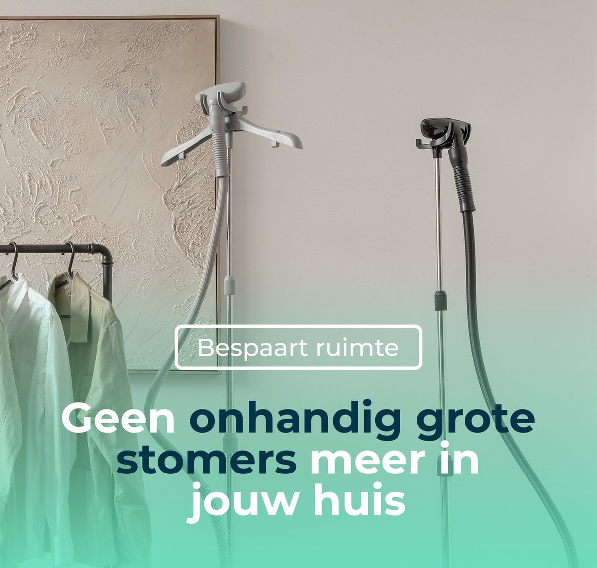 Mundary Luxe Draagbare Kledingstomer Zwart