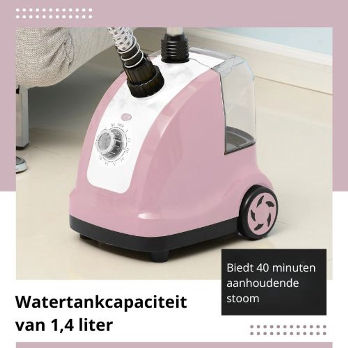 Mylucinda Kledingstomer 1800W 1,4L Roze