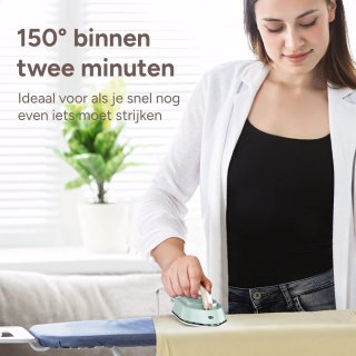 Wat vinden we goed aan de Newbealer Reisstrijkijzer Dual Voltage Groen/Goud