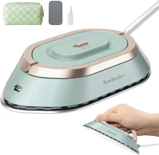 Newbealer Reisstrijkijzer Dual Voltage Groen/Goud