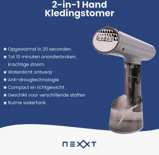 Nexxt Kledingstomer Handstomer met Afneembare Watertank 250ML