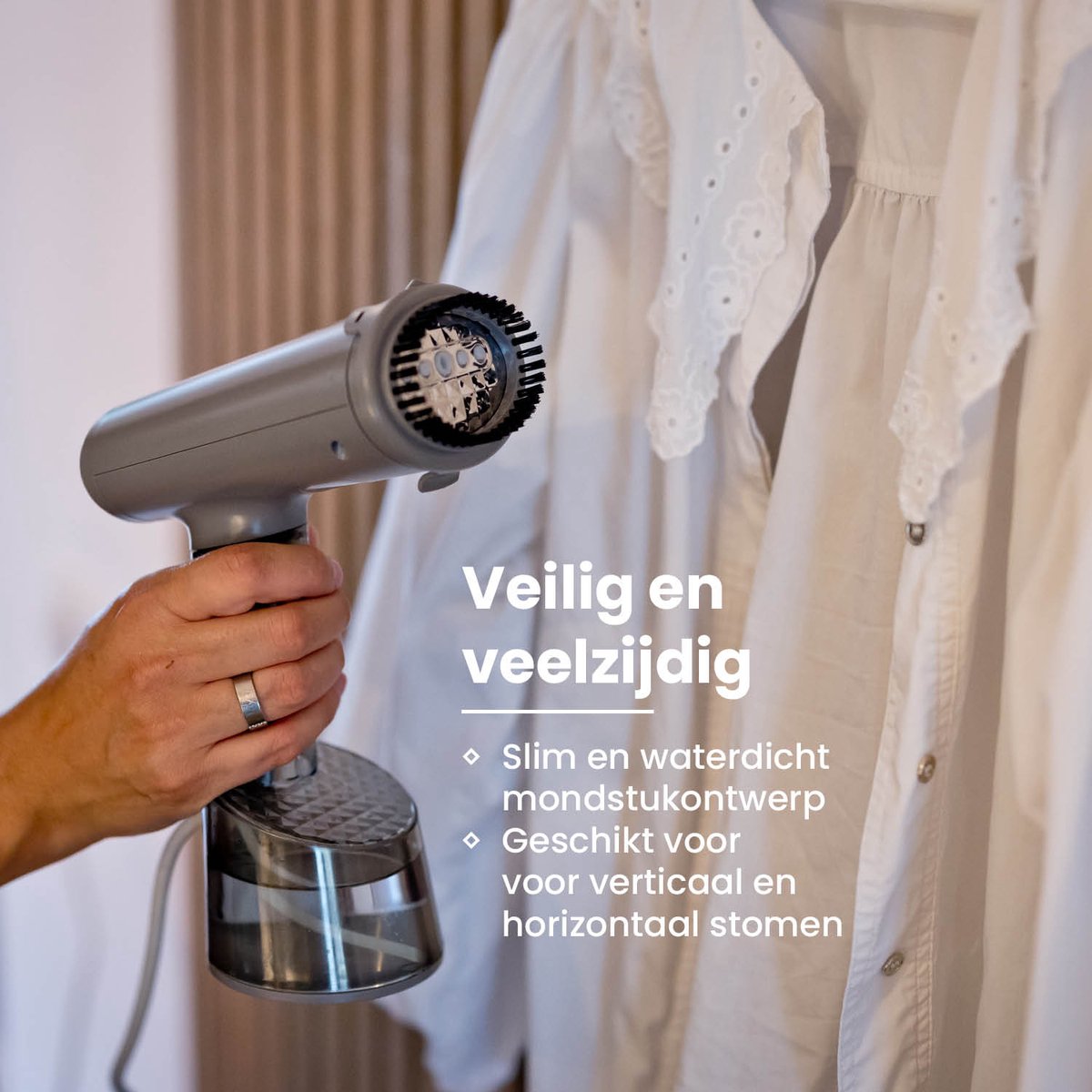Nexxt Kledingstomer Handstomer met Afneembare Watertank 250ML