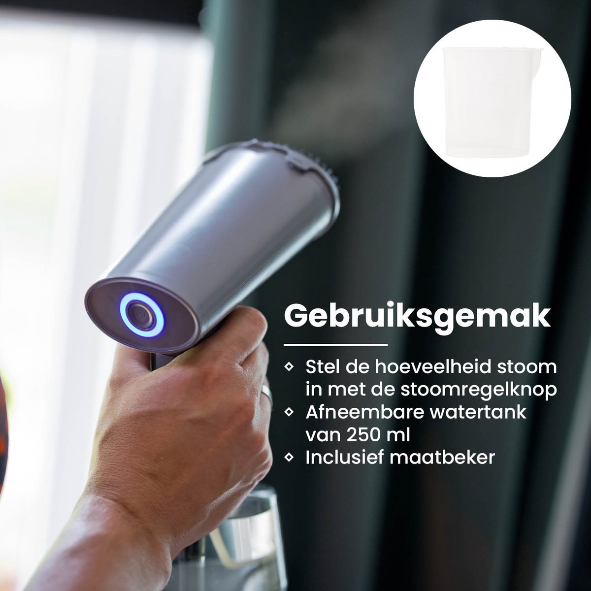 Nexxt Kledingstomer Handstomer met Afneembare Watertank 250ML