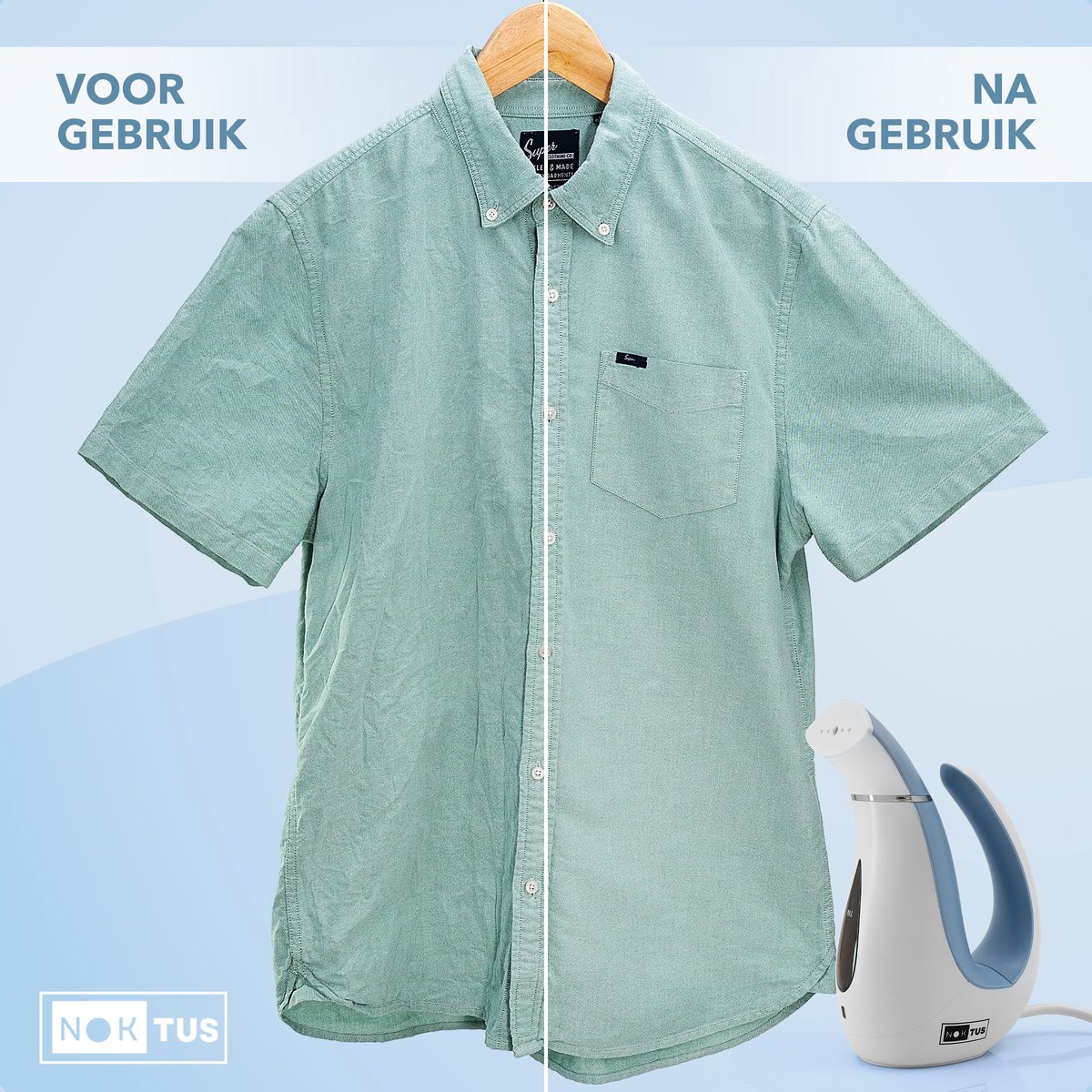 Noktus Kledingstomer 650W met Maatbeker en Opbergtas