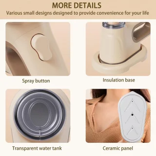 Onbekend merk Draagbaar handstrijkijzer (beige)