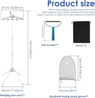 Opvouwbare kleerhanger - staande kapstok