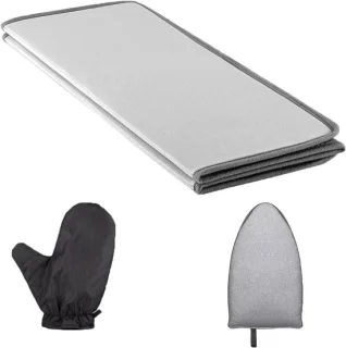 Opvouwbare stoomplank met stoomhandschoen - Grijs