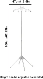 Opvouwbare telescopische standaard voor kledingstomer