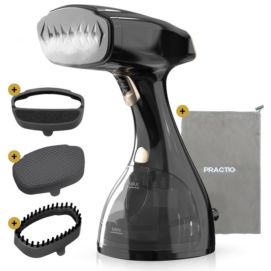 PRACTIQ SteamPro 1500W Handstomer 300ml Zwart/Goud