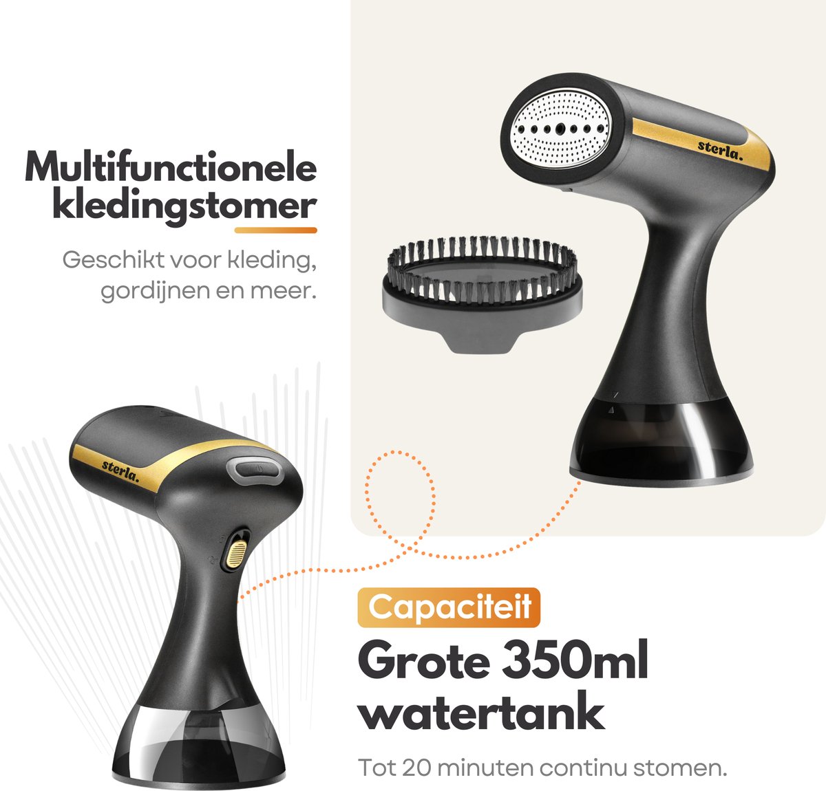 Premium Handstomer 1500W met 300ml Reservoir