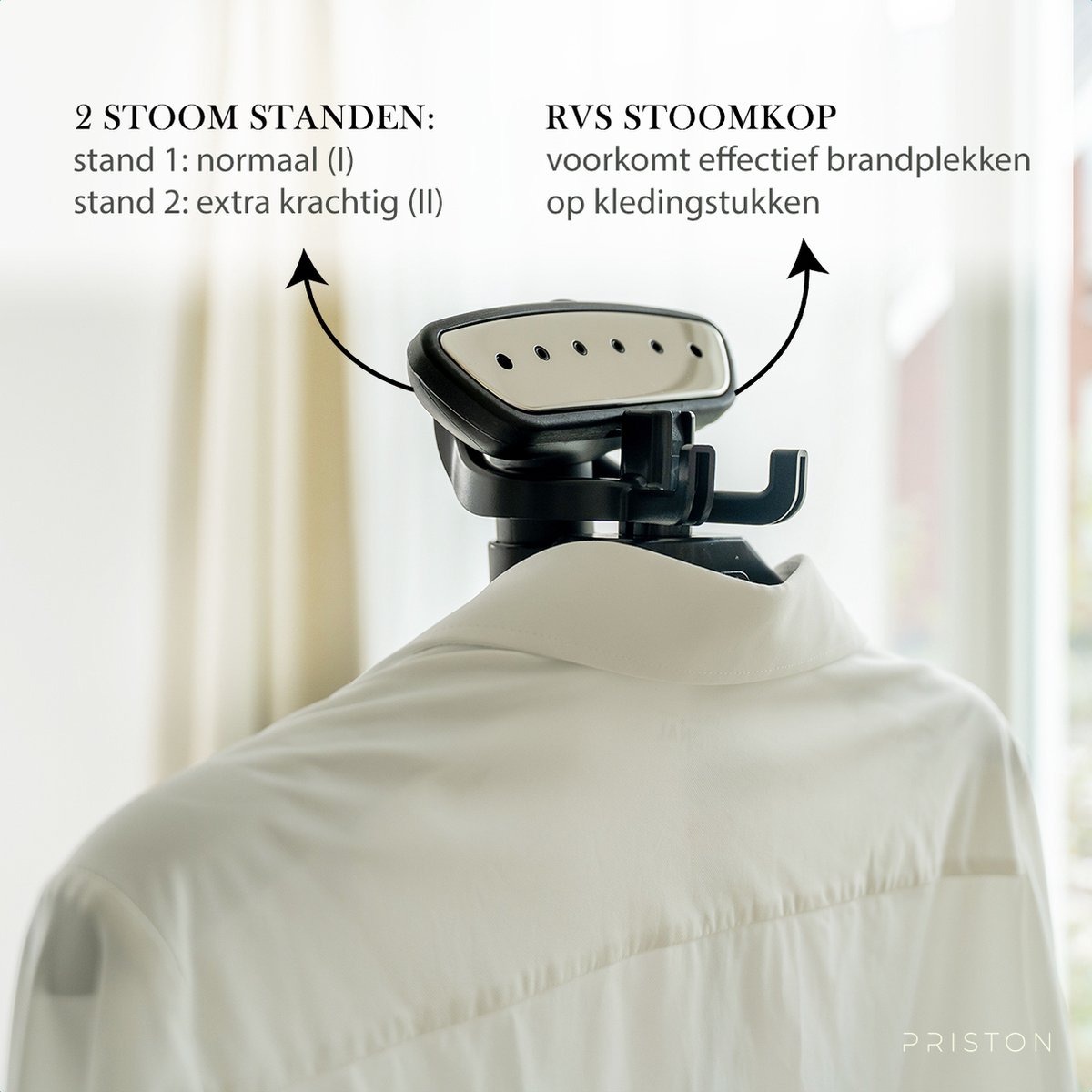 Priston Kledingstomer 2000W 3L Zwart