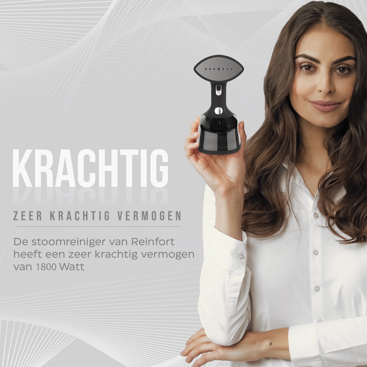 REINFORT Kledingstomer 1800W Handstomer Zwart