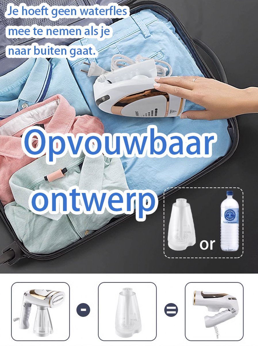 Reis Stoomapparaat 1600W met 3 Instellingen en Waterreservoir 250ml