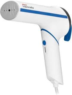 Reisstrijkijzer klein - wit en blauw