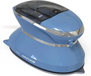 Reisstrijkijzer kleine stomer blauw