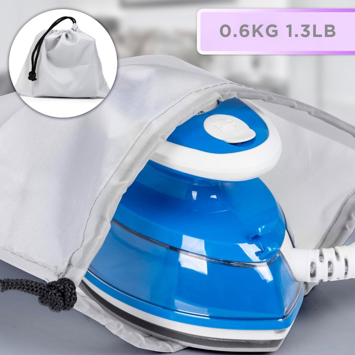 Reisstrijkijzer mini met stoom