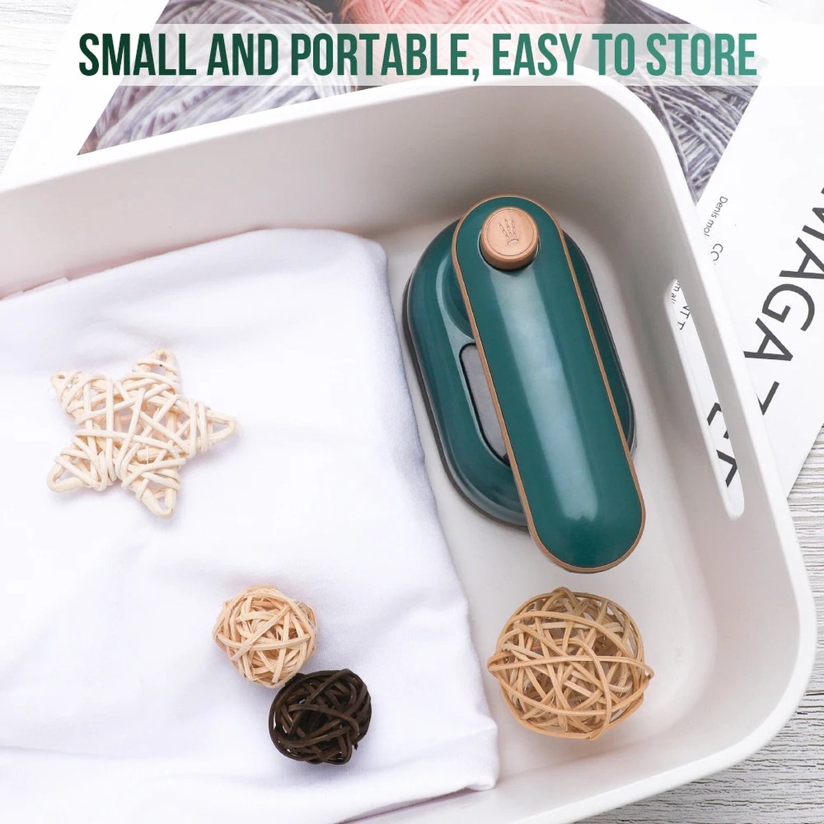 RM Store Mini Kledingstomer 2-in-1 Handheld 33W Groen