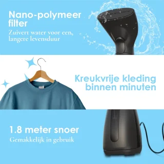 Samako SteamWave Handstomer Zwart