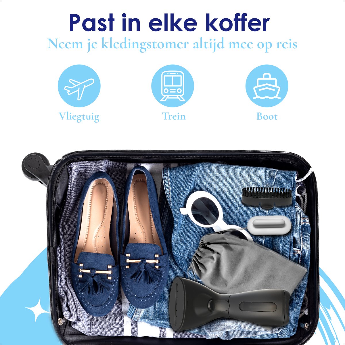 Samako SteamWave Handstomer Zwart