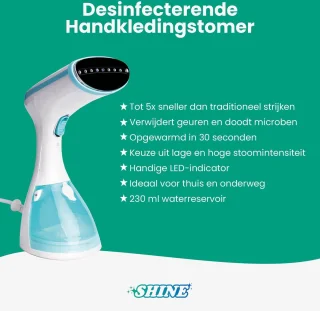 Shine Stoomreiniger Kleding Handstomer Wit