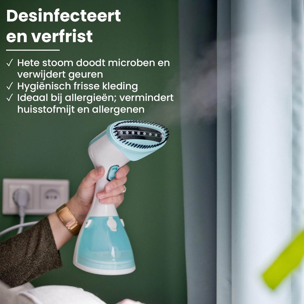 Shine Stoomreiniger Kleding Handstomer Wit