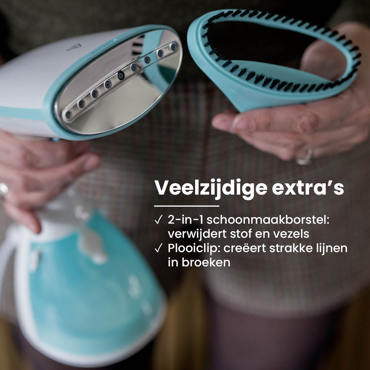 Shine Stoomreiniger Kleding Handstomer Wit