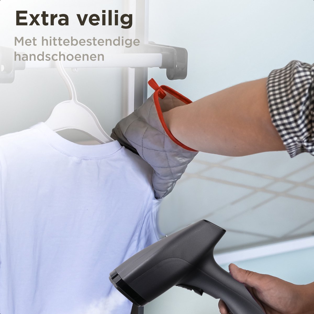 Simss® Kledingstomer 1500W 300ml Mat Grijs