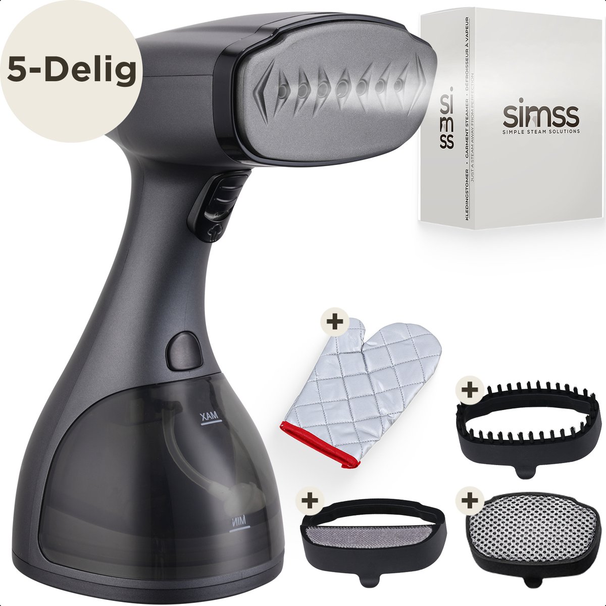 Simss® Kledingstomer 1500W 300ml Mat Grijs