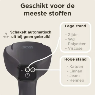 Simss® Kledingstomer 1500W 300ml Mat Grijs