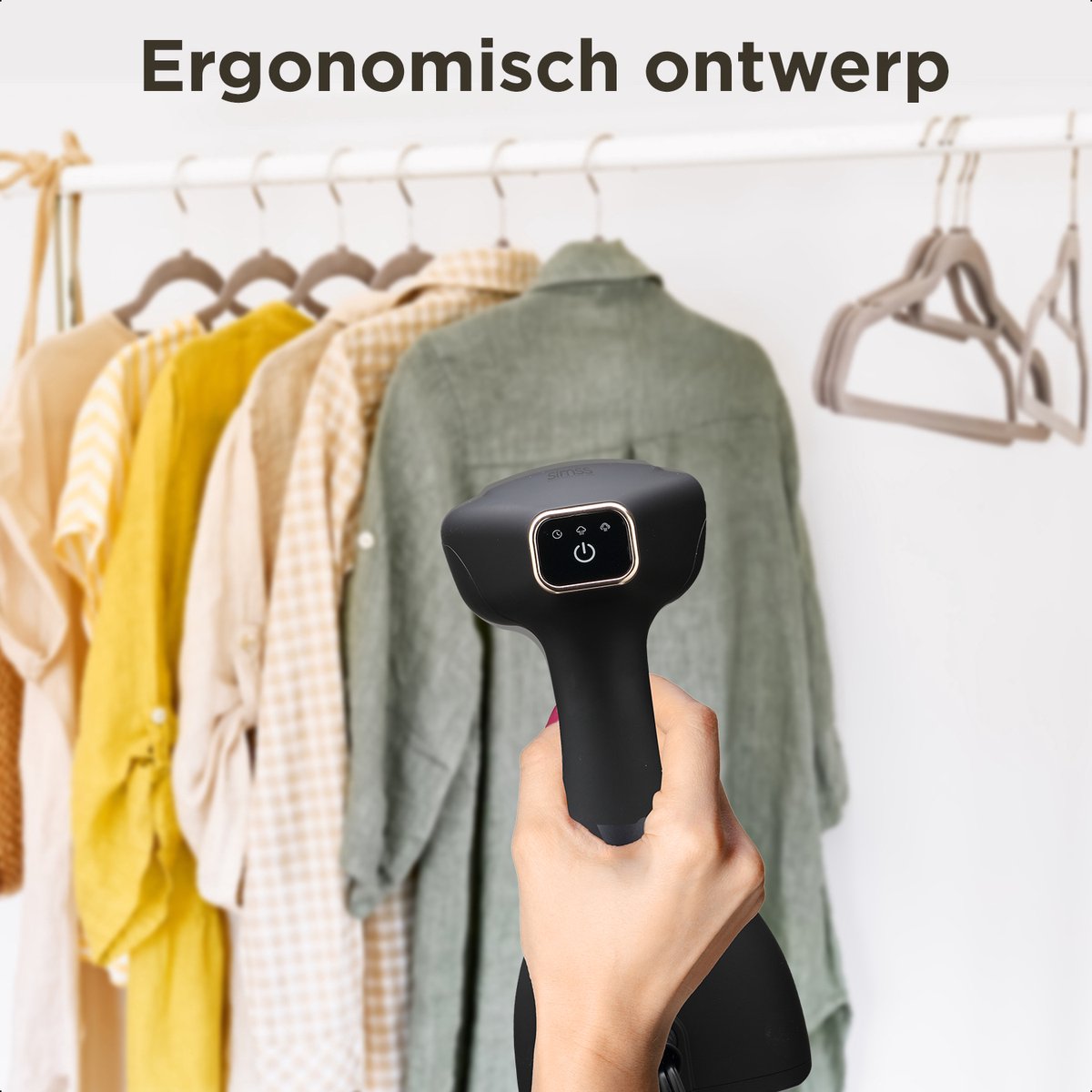 Simss® Kledingstomer 1500W 300ml Mat Zwart