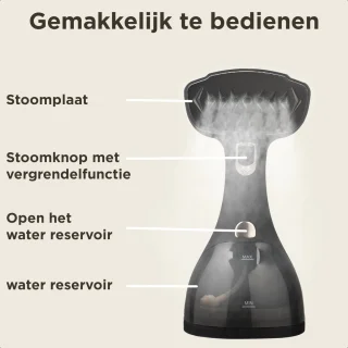 Simss® Kledingstomer 1500W 300ml Mat Zwart