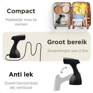 Simss® Kledingstomer 1500W 300ml Mat Zwart