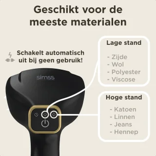 Simss® Kledingstomer 1500W 300ml Mat Zwart