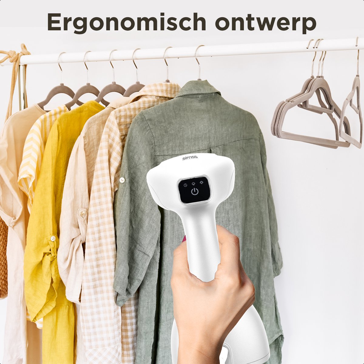 Simss® Kledingstomer 1500W 300ml wit