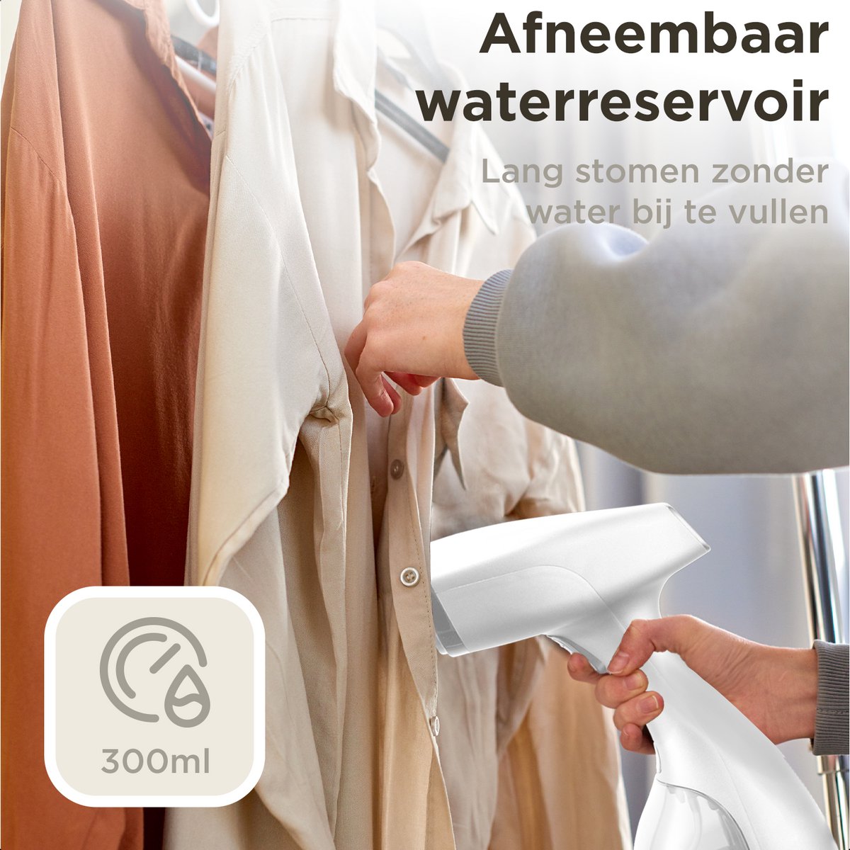 Simss® Kledingstomer 1500W 300ml wit
