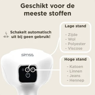 Simss® Kledingstomer 1500W 300ml wit