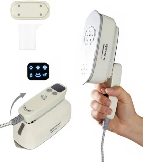 SnelShoppen EFFEKTIV Reisstomer 1030X opvouwbaar 3-in-1 mini reisstrijkijzer en handheld kledingstomer